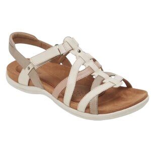 Clarks Cobb Hill Rubey Woven Sandals Vanilla Leather Size 6W Brand New In Box